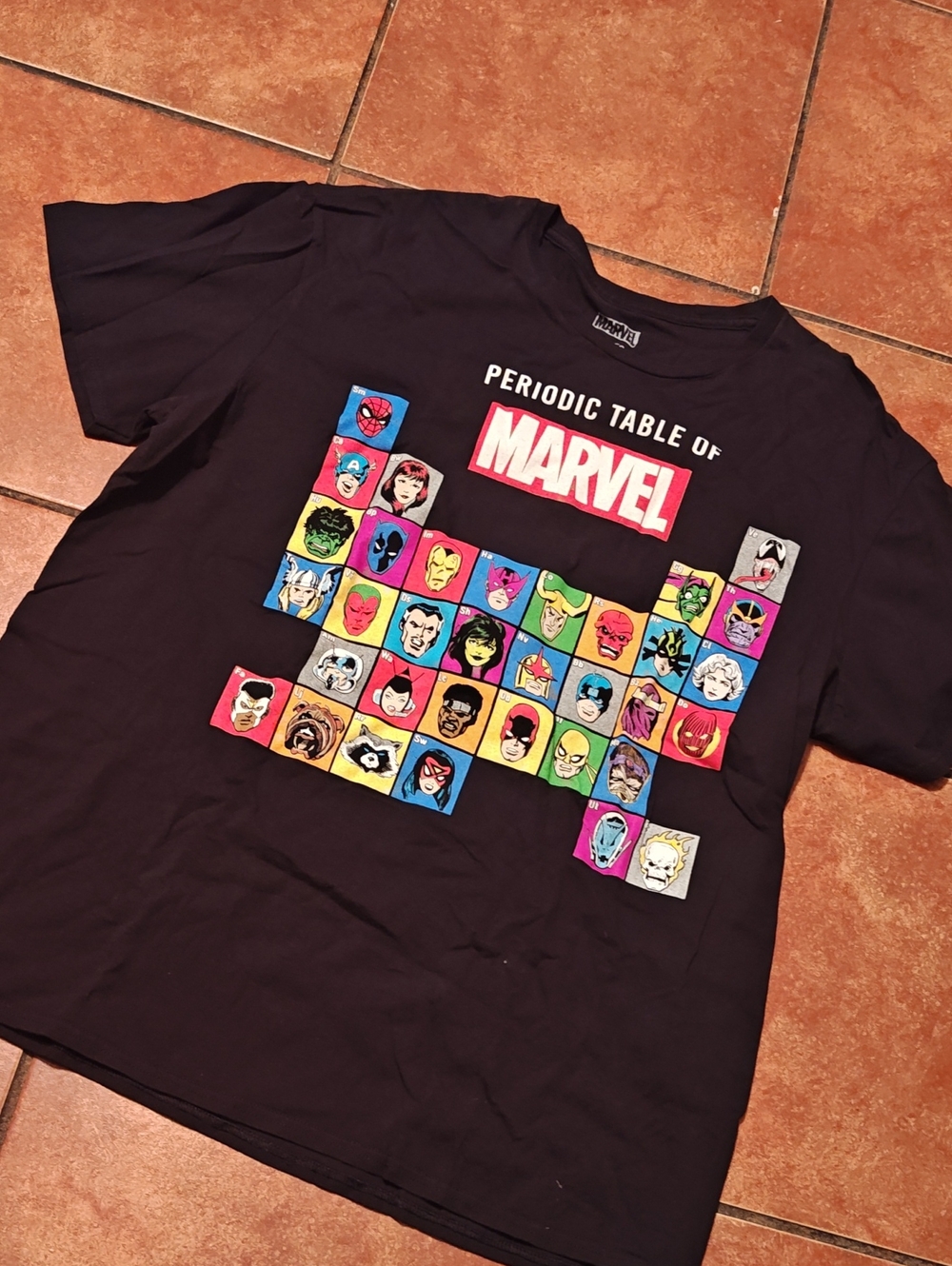 Marvel 'Periodic Table of Marvel' Black Kids Graphic Tee